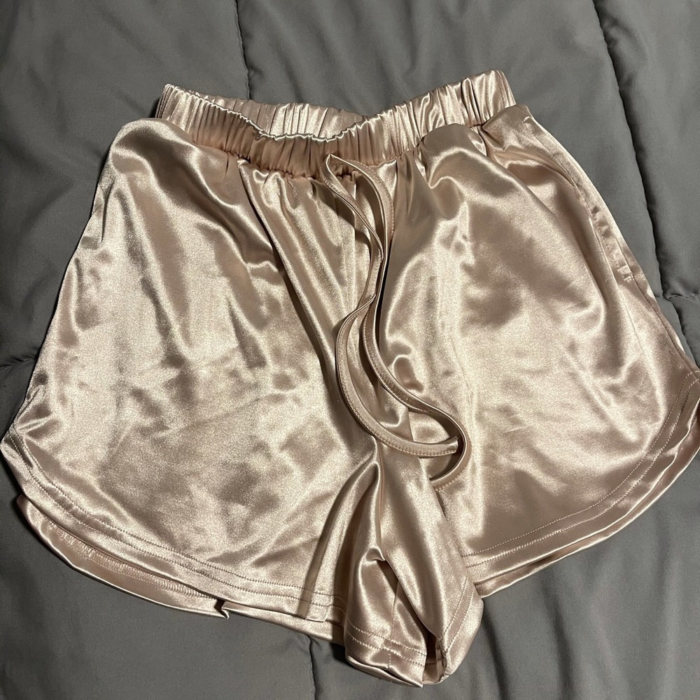 ASOS Champagne Silky Shorts